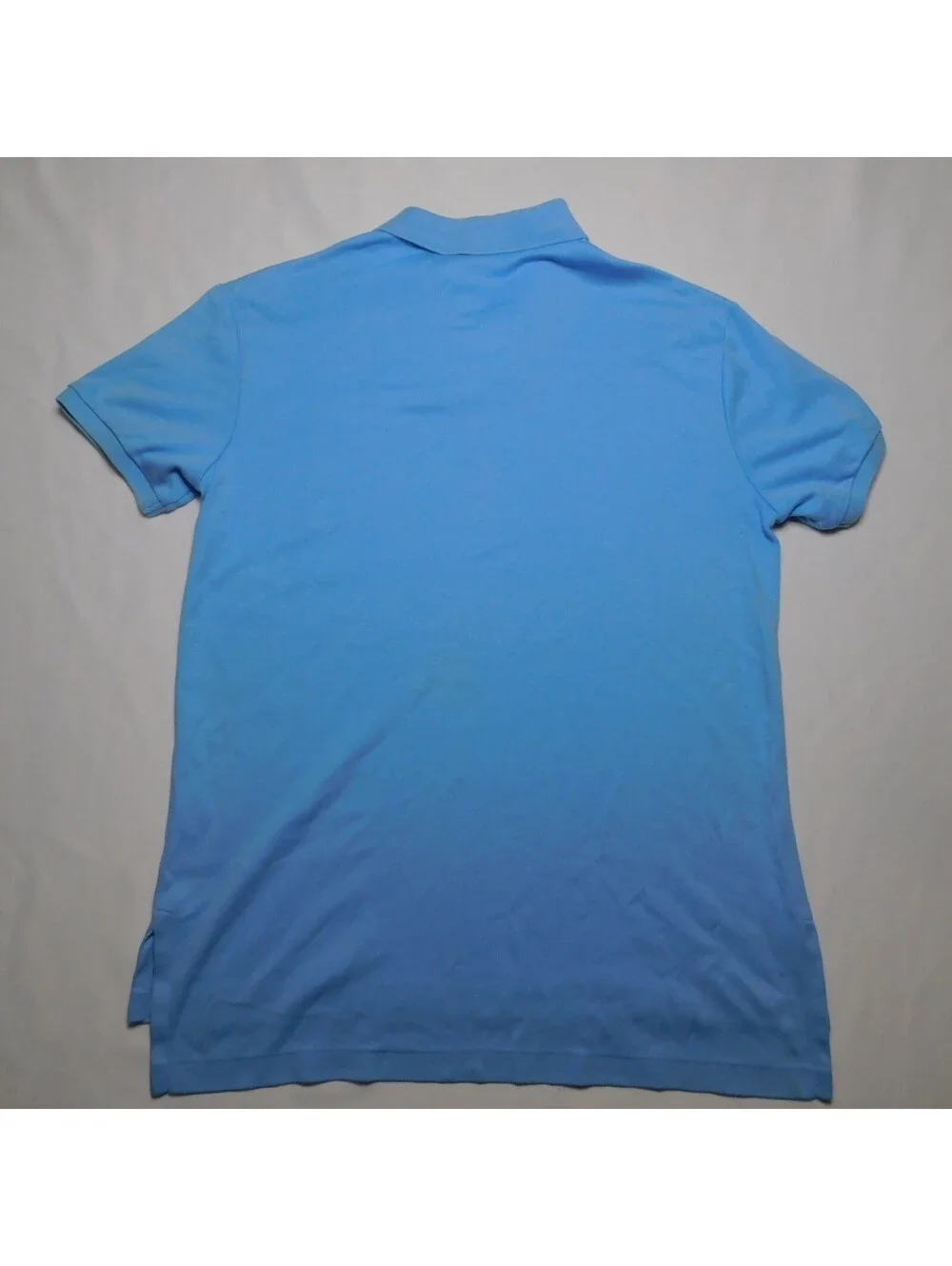 Polo Ralph Lauren Shirt Mens Medium M Blue Custom Fit Yellow Pony Cotton Polo